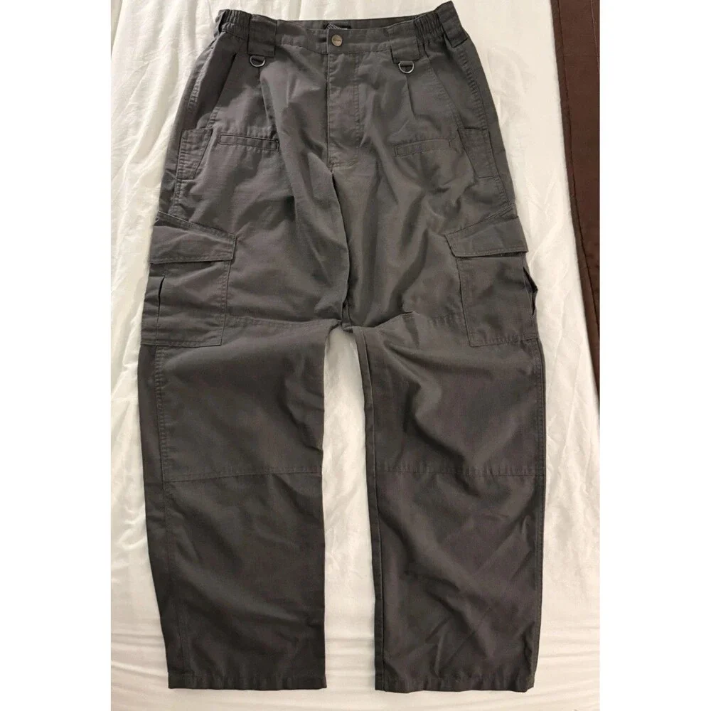 CQR Tactical Ripstop Pants Mens 32x32 Grey Straight Relaxed Fit Cargo